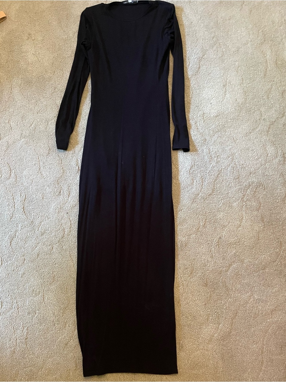 Velvet Torch Black Long Sleeve Maxi Dress